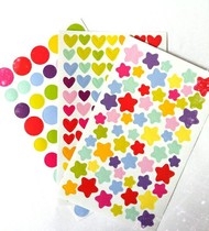 Five years and eight classes cute stickers cute colorful dots love five-pointed star photo album decoration stickers A135