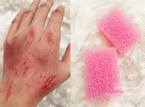 Customized pink film and television makeup injury effect plasma stubble sponge professional scratch scratch rough eyes soft and tasteless
