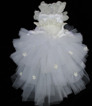 White Tail Wedding Dress Pet Wedding Dress Pet Clothes Cat Dog Clothes Pet Wedding Dresses