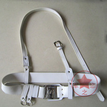 White security outer belt security belt security belt performance etiquette outer belt guard oblique leather leather