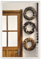 Last years Christmas Nordic natural air dried pine cone wreath Christmas Garland Christmas decoration