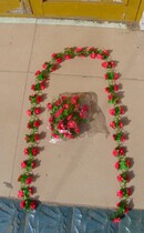 Qingming tombstone string flowers Qingming chrysanthemum flower skewers 2 meters long 3 yuan a pack of 2