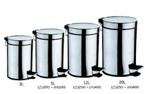 European stainless steel trash can creative fashion home kitchen bathroom pedal trash bin storage bucket