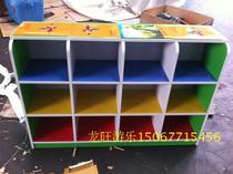 School bag cabinet Childrens fireproof board Wooden toy cabinet Custom bag cabinet Kindergarten bookcase