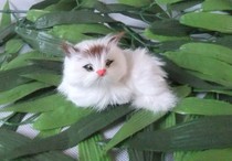 Simulation kitten plush toy ornaments Childrens baby cognitive doll fur handmade simulation cat