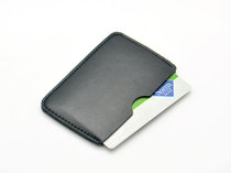 Qiaoki shell] Customized microfiber skin horizontal high-end card bag bus card holder double card holder