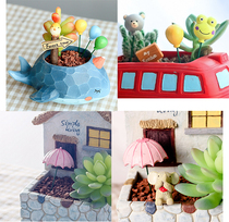 zakka groceries fleshy flower insert card micro landscape with landscaping creative birthday gift decoration ornaments