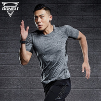 Sports T-shirt mens short-sleeved gym running sweat-absorbing loose breathable summer training fitness t-shirt top T-shirt