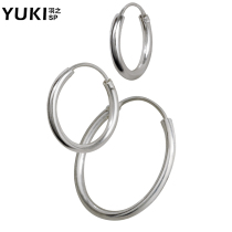 YUKI men and women couples 925 sterling silver earrings Korean earrings earrings ear stud simple cold wind