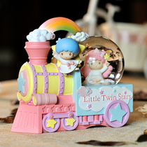 JARLL music box Gemini train crystal ball music box with lights to send girls girlfriends Queens Day gifts