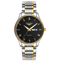 Guiqin pointer type 38MM steel spring and summer butterfly double button 100m quartz watch mens watch