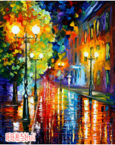 Aflemov high-definition oil painting scenic scraper gorgeous and colorful decorative drawing material picture series