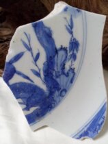 Qing Dynasty Deer pattern mountain stone figure Blue and white ancient porcelain porcelain Antique specimen Fidelity package Old porcelain bowl bottle cup pot pot plate