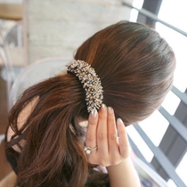 South Korean accessories jewelry banana clip Crystal Rhinestone hairclip issuing niu jia heng jia ding jia cauda equina clip