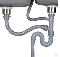 Kitchen stainless steel sink accessories Drain pipe Dishwashing sink Vegetable basin basket Sink sink sink full set