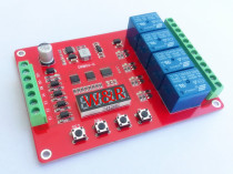 DRM04 four-way multi-function relay module delay self-locking cycle timing linkage control module