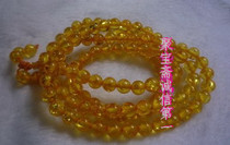 Amber beeswax bracelet 108 Buddha beads 8mm Jinper necklace hand string Rosary pop decoration
