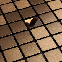 European metal mosaic tile aluminum panel TV background wall bar ktv mirror puzzle flower self-sticking