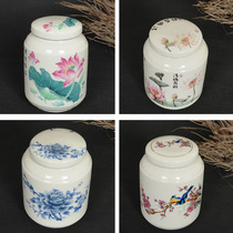  Rotatable tea cans tea cans high-end liquid cans ceramic sealed cans honey cans paste storage porcelain bottles promotions