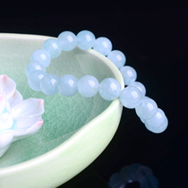 Pure natural sea blue sapphire blue crystal bracelet for men and women couples gift handstring fashion handwear x