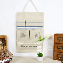 Mediterranean ocean style cotton linen containing hanging bag wall door rear containing hanging bag wall-mounted bag storage debris bag