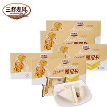 Three gourd wheat wind Monika 160g * 5 boxes of white chocolate coated cake soft bread