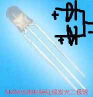 3mm 5mm LED red and green Yin yellow green Yin two-color LED charger indicator light 100 only