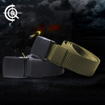  CQB outdoor equipment Black mens tactical belt Outdoor belt Tank pattern nylon military fan multi-function belt