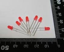 3MM red hair red light luminotron LED light-emitting diode short footed crown price manufacturer