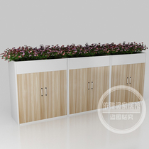 Simple office cabinet File cabinet Information cabinet Tea cabinet flower slot cabinet Low cabinet storage cabinet partition combination cabinet can be customized