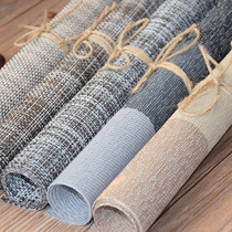 PVC placemat imitation linen table mat thermal insulation waterproof creative high-grade Japanese tableware Western tableware pad plate mat bowl mat