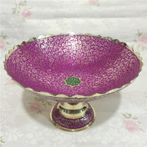 Fruit plate Pakistan bronze bronze fruit plate fruit plate Indian metal carved crafts ornaments