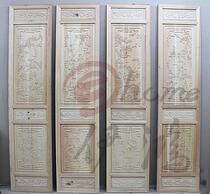 Dongyang wood carving Chinese solid wood partition door screen four seasons flower and bird picture 220*48cm double-sided carving special price