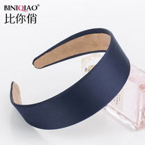 Simple hairband basic headband Han fan hair jewelry headgear wide side solid color hair card banghai card accessories