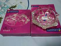 French bow and arrow crystal glass ashtrays in the bow.