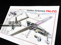 Italian Galileo Avionics Falco Tactical UAS Drone Drawing Poster Section View