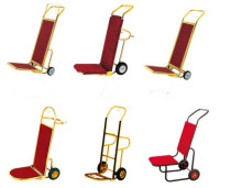 Hotel chair truck multifunctional luggage cart trolley banquet chair truck stainless steel flat folding trailer