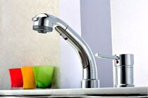 Export German split basin faucet double hole pull type lower basin wash toilet basin faucet free mail