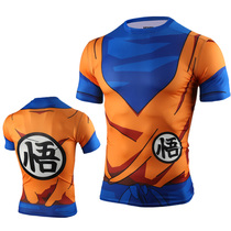 Dragon Ball tights male Monkey King sports stretch PRO short sleeve quick-drying breathable running fitness suit T-shirt