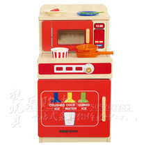 New mini version of childrens microwave refrigerator Maple pattern childrens early education Park childrens baby Kitchen Cabinet