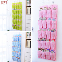 Oxford cloth Wall toy sundries storage bag Wardrobe cabinet Socks underwear Slippers Storage hanging bag Wall-mounted