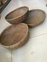 Hot sale old handmade bamboo weaving basket folk custom collection nostalgic film and television props folk custom national goods portable bamboo ornaments