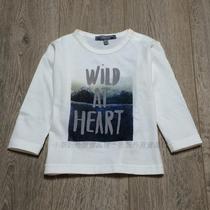 Foreign Trade Export French Single Organic Cotton Letters Long Sleeve T-Shirt