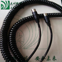 Spring wire retractable aviation plug 6-core spring wire