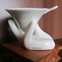 Ceramic Tea Leak Tea Strainer White Porcelain Verhand Tostainless Steel Tea Filter filter Tea leakers Gongfu Tea Accessories Accessories