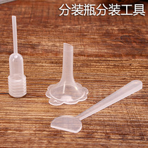 Cosmetic dispensing tool empty bottle dispenser dropper pipette funnel sorting label sticker scoop mask stick