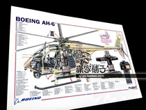 AH6 Bird Helicopter Poster Little Bird Boeing AH-6 Section View Killer Egg Killer Egg