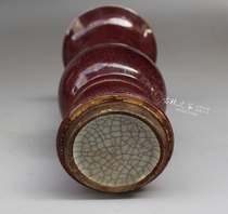 Qing Guan Kiln Open Vase Flower Cloth Antique Collection Jingdezhen Antique Crack Porcelain Home Decoration