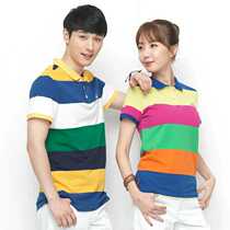 N a Nadia new summer mens and womens short sleeve T-shirt lovers versatile simple lapel cotton T-shirt PI21857