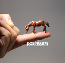 Foreign trade genuine bulk cargo simulation animal mini version super small brown horse miniature model doll ornaments